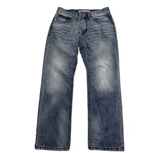 Express Kingston Jeans Mens 32x32 (33x31) Blue Denim Classic Fit Straight Leg